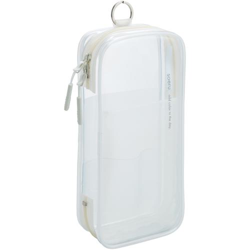 リヒト ラウンドジツプペンケースフロストクリ A-8103-1 4903419361075