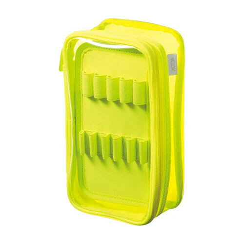 リヒトラブ リバーシブルクリヤーペンケースイエロー A-3800-5 4903419849320