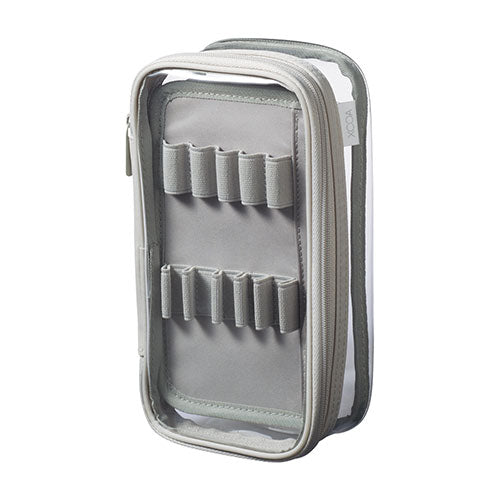 リヒトラブ リバーシブルクリヤーペンケースグレー A-3800-27 4903419849351