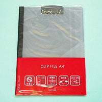 リヒトラブ クリップファイル F447 片面透明 黒 A4（10セット）