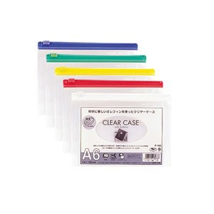 リヒトラブ クリヤーケース（ヨコ型） A6 藍 F155（10セット）