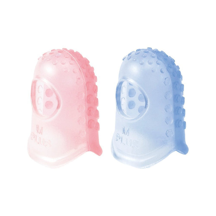 プラス 指サック メクリッコ ハニカム Mサイズ2個入 カラーミックス KM-302H 44-726（10セット）