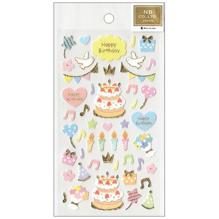 エヌビー 不織布シールバースデー 5374108　4909510187767（10セット）