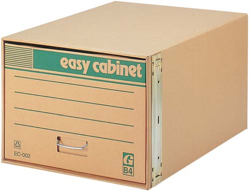EC-002B4　イージーキャビネット　段ボール製・補強材：鉄製 EC-002 00732 ゼネラル 4973772710308（10セット）