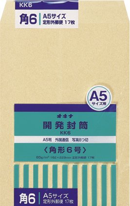 オキナ 開発封筒 クラフト製 パック入 6号（KK6） 17枚入（10セット）