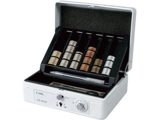 カール そとレジキャッシュボックスホワイ CB-8250-W　4971760002589（10セット）