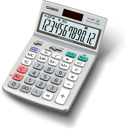カシオ グリーン購入法適合電卓 12桁 ジャストタイプ JF-120GT-N エコマーク認定 4971850179689（10セット）