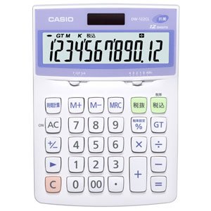 カシオ 抗菌電卓 デスクタイプ 12桁 DW-122CL-N（10セット）
