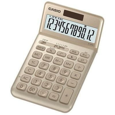 カシオ 電卓 12桁 （ゴールド）CASIO スタイリッシュ電卓 ジャストタイプ JF-S200-GD（10セット）