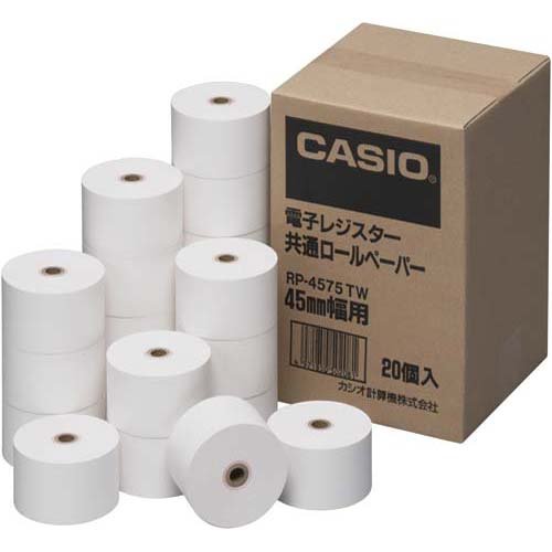 カシオ レジ用ロールペーパー 20個入 RP-4575TW（10セット）