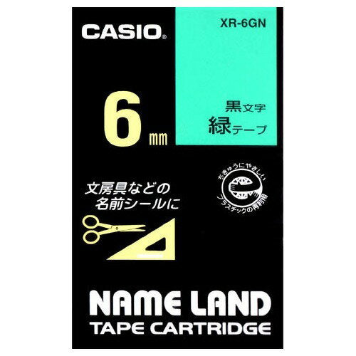カシオ スタンダードテープ XR-6GNﾐﾄﾞﾘ 4971850123606