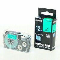 カシオ ラベルライター ネームランド テープ 12mm XR-12GN 緑（10セット）