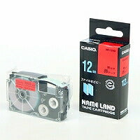 カシオ ラベルライター ネームランド テープ 12mm XR-12RD 赤（10セット）