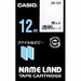 カシオ ネームランド用テープカートリッジ 透明テープ 透明/黒文字 12mm XR-12X（10セット）