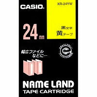 カシオ ラベルライター ネームランド テープ 24mm XR-24YW 黄（10セット）