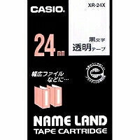 カシオ ラベルライター ネームランド テープ 24mm XR-24X 透明（10セット）