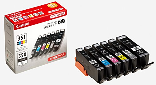 Canon インク カートリッジ 純正 BCI-351XL（BK/C/M/Y/GY）+BCI-350XL 6色マルチパック 大容量タイプ BCI-351XL+350XL/6MP（10セット）