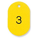共栄プラスチック ORIONS 番号札 小 1-50 イエロー NO.9-1-Y（10セット）