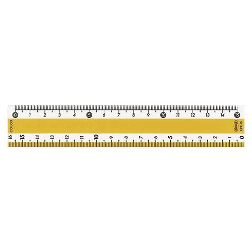 共栄プラスチック カラー直線定規 イエロー ＣＰＫ－１５－Ｙ（10セット）
