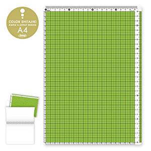 共栄プラスチック・カラー方眼下敷A4判グリーン・CPK-A4-G（10セット）