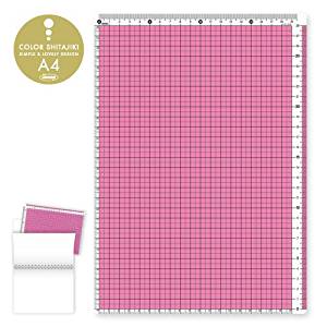 共栄プラスチック カラー方眼下敷A4判 ピンク・CPK-A4-P（10セット）