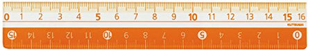 クツワ STAD カラー定規 16cm KB027OR オレンジ（10セット）
