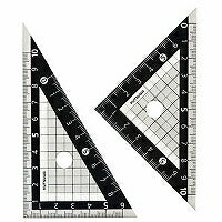 クツワ STAD 三角定規 10cm KB029 ブラック（10セット）