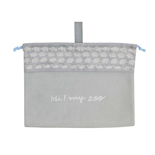 クツワ メッシュ巾着袋Ｌ（モノトーン） HZ015B　4901478188084（5セット）