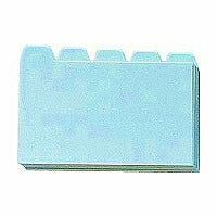 名刺分類カード ブルー 横型 5ツ山 K-55-BL（10セット）