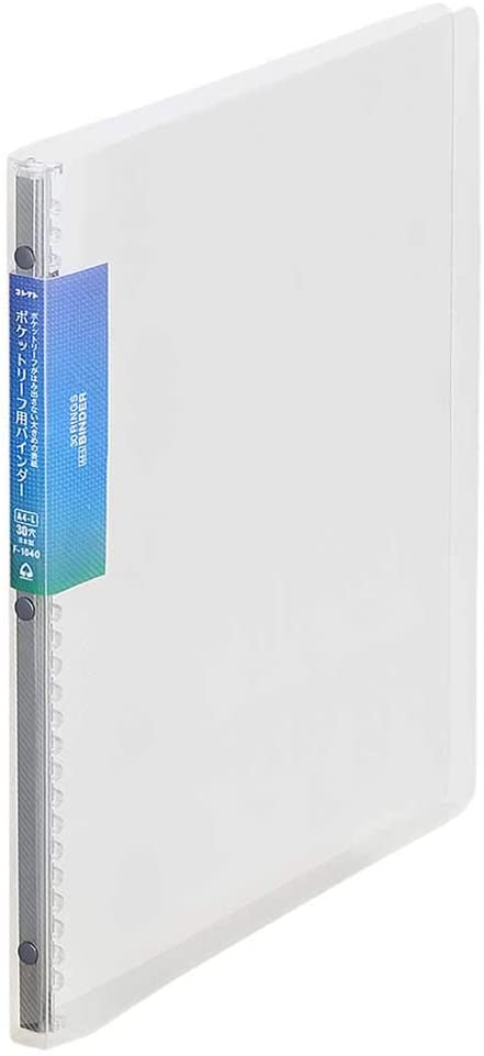 コレクト ポケットリーフ用バインダー 薄型 クリア F-1040-CL 1527039 コレクト F-1040-CL　4971711308937（10セット）