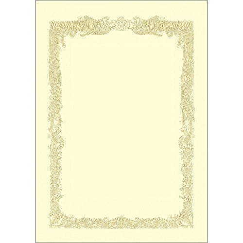 タカ印 OA賞状用紙 10-1058 横書き クリーム ケント紙 B5 10枚入（10セット）