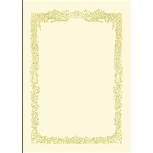 タカ印 OA賞状用紙 10-1068 横書き クリーム ケント紙 A4 10枚入（10セット）