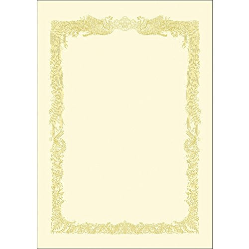 タカ印 OA賞状用紙 10-1168 横書き クリーム A4 100枚（10セット）