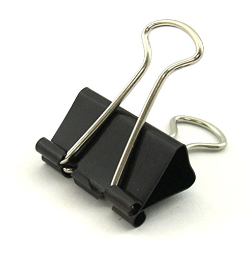 サンケーキコム ダブルクリップ 中 DB-2-BK 黒 10個（10セット）