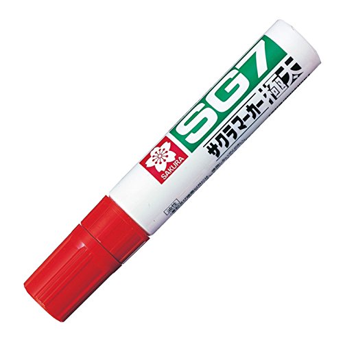 サクラクレパス 油性ペン SG7 極太 JGK#19 赤（10セット）