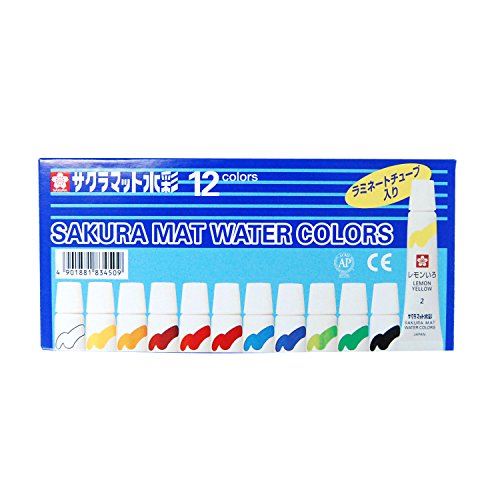 サクラクレパス 絵の具 マット水彩 ラミネート 12色 EMW12（10セット）
