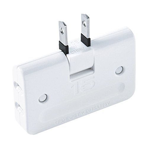 サンワサプライ 平トリプルタップ 2P 3個口 ホワイト TAP-AC5N（10セット）