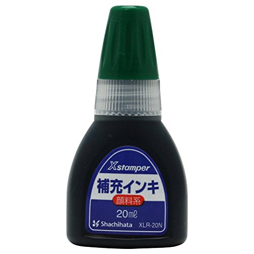 シヤチハタ Xスタンパー 顔料系インキ XLR-20N 20ml 緑（10セット）