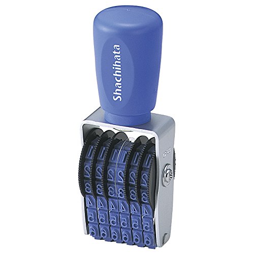 シヤチハタ 回転ゴム印 欧文6連 5号 明朝体（10セット）