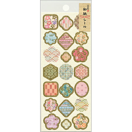 チキュウ 和紙シール和模様 Q240-116　4963328309162（10セット）