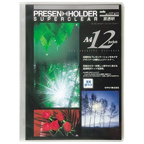 セキセイ プレゼンホルダー スーパークリヤー A4-S 12ポケット クリア SCH-50（10セット）