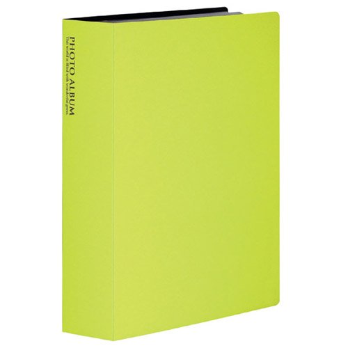 SEKISEI アルバム ポケット フォトアルバム 高透明 Lサイズ 240枚収容 ライトグリーン L 201~300枚 黄緑色 KP-240（10セット）
