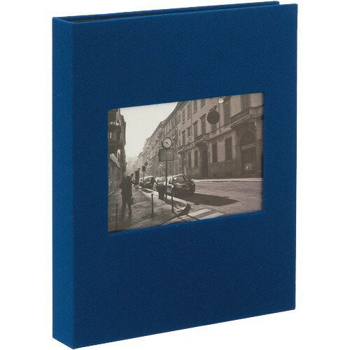 ハーパーハウス フレームポケットアルバム 80枚収容 ネイビーブルー XP-2780-15(1冊)（10セット）