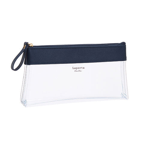 セキセイ SEKISEI LA-6336-15 ラポルタ クリアケース クリアクリア PENサイズ ネイビーブルー セキセイ LA-6336-15　4974214182219（10セット）