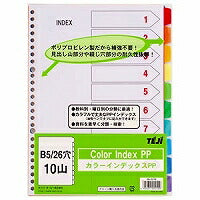 テージー カラーインデックスPP B5 26穴 10山 IN-2310（10セット）