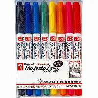 マジックインキ 油性ペン マジェスタースリム 8色 MMJ70C-8（10セット）