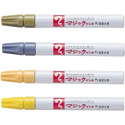 寺西化学工業 油性マーカー マジックインキ 細書き うぐいす（10セット）