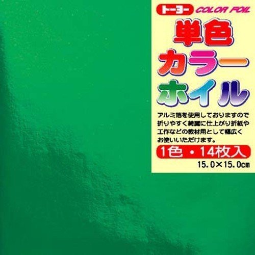 トーヨー 単色カラーホイル 緑 14枚入（10セット）