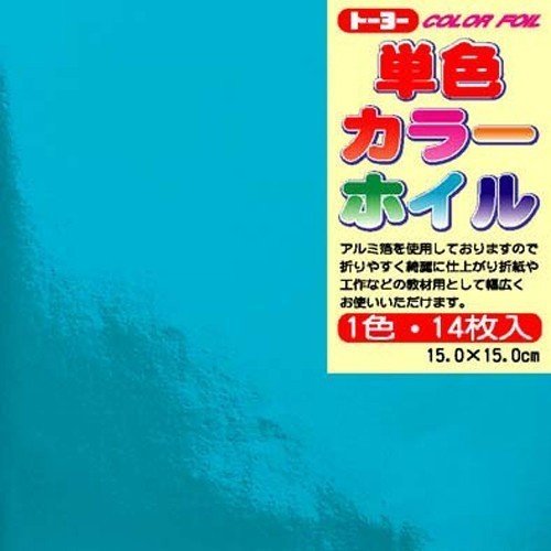 トーヨー 単色カラーホイル 水色 14枚入（10セット）