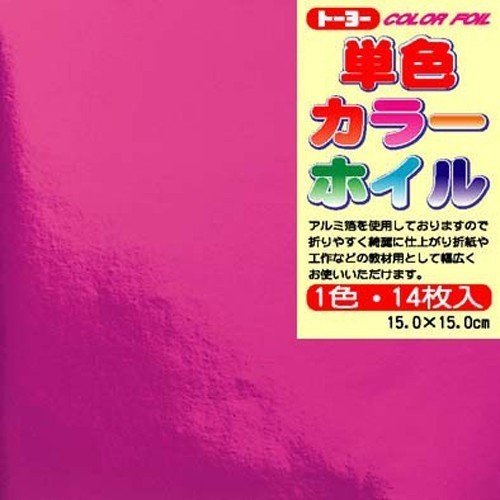 トーヨー 単色カラーホイル ピンク 14枚入（10セット）